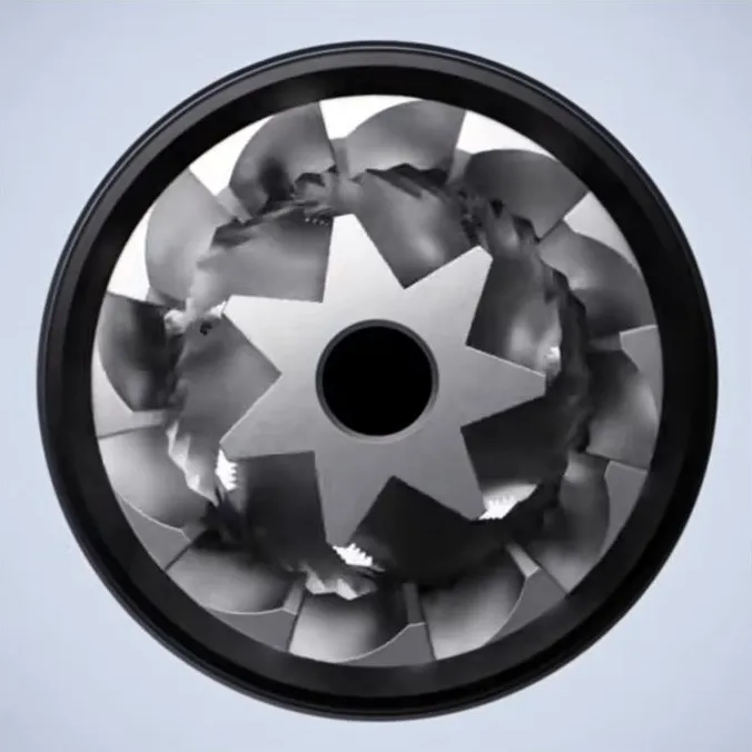 Rendering of the C6 burr set with a seven-point inner burr