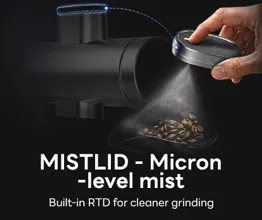 Nexus 64X MistLid misting beans in the single-dose hopper lid